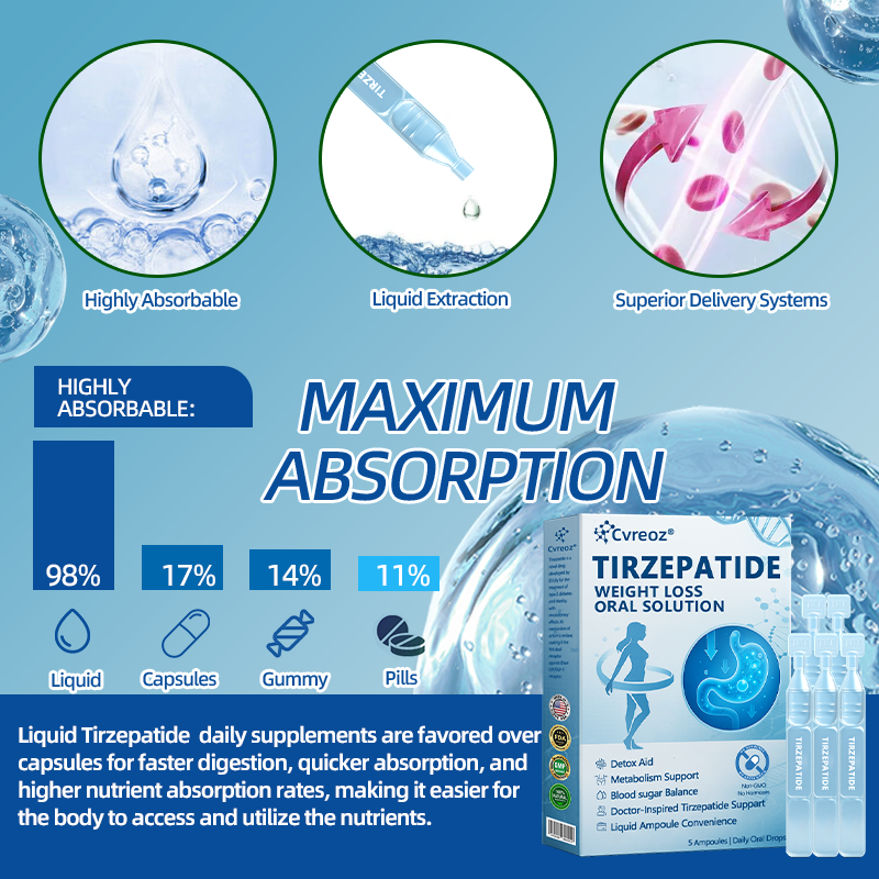 【Last Day Promotion 66% OFF👨🏻‍⚕️】 𝑪𝒗𝒓𝒆𝒐𝒛® GLP-1-Tirzepatide Oral Solution 🇺🇸🏪visible effect, no side 7 days effects, suitable for all age groups