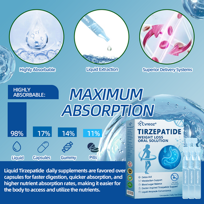 【Last Day Promotion 66% OFF👨🏻‍⚕️】 𝑪𝒗𝒓𝒆𝒐𝒛® GLP-1-Tirzepatide Oral Solution 🇺🇸🏪visible effect, no side 7 days effects, suitable for all age groups