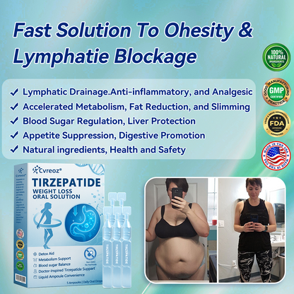 【Last Day Promotion 66% OFF👨🏻‍⚕️】 𝑪𝒗𝒓𝒆𝒐𝒛® GLP-1-Tirzepatide Oral Solution 🇺🇸🏪visible effect, no side 7 days effects, suitable for all age groups
